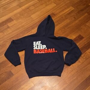 Gildan Navy Blue Baseball Hoodie for Kids